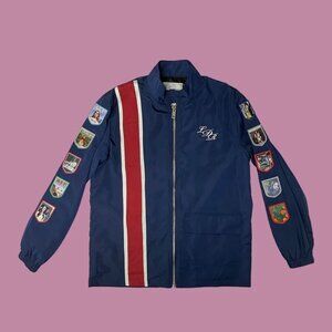 LANA DEL REY Racing Jacket Red Stripe With 10 Album Cover Sleeve Patches LARGE